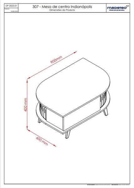 Imagem de Mesa de Centro Indianápolis - Naturale Off White - Madetec