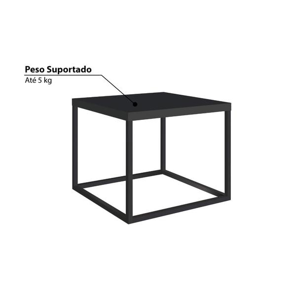 Imagem de Mesa de Centro Industrial Cube 32,5 cm - Preto