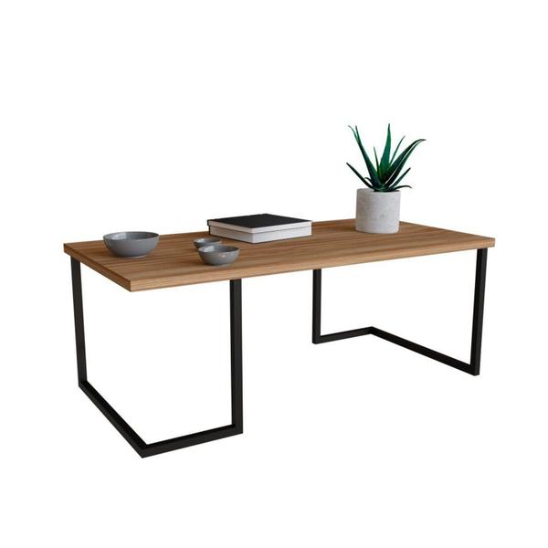 Imagem de Mesa de Centro Industrial Slim com 100cm Freijo / Preto