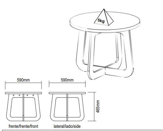 Imagem de MESA DE CENTRO JASMIM - Carvalho / Off White - PALLADIUM DECOR