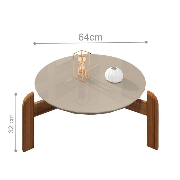 Imagem de Mesa de Centro Julliane Off White/Cedro