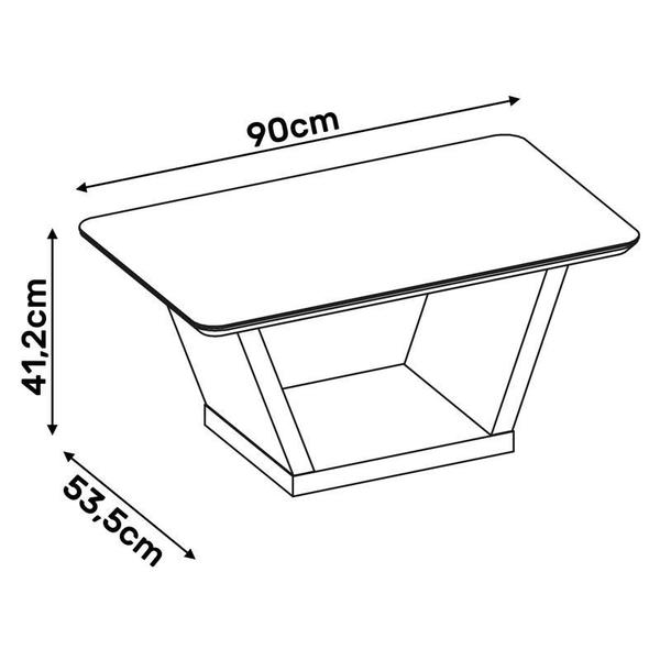 Imagem de Mesa de Centro Lótus Off White  DJ Móveis