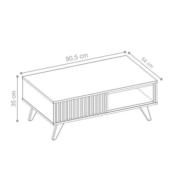 Imagem de Mesa de Centro Lujan Off White / Freijó