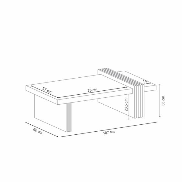 Imagem de Mesa de Centro Luna Freijó off White - HB Móveis