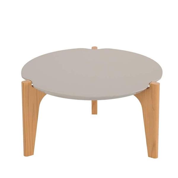 Imagem de Mesa de Centro MDF Usinado Florida 55cm Lukaliam Off White/Freijo