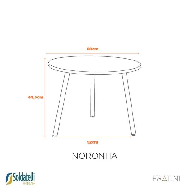 Imagem de Mesa de Centro Outdoor Noronha Grande 60cm Cinza e Nude - Fratini