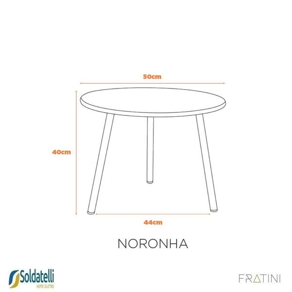 Imagem de Mesa de Centro Outdoor Noronha Pequena 50cm Cinza e Nude - Fratini