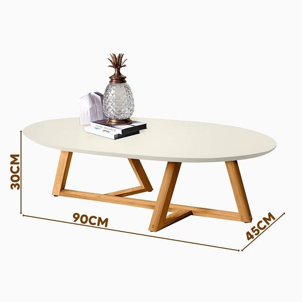 Imagem de Mesa De Centro Para Sala C393 Off White Nature Tebar Off White Nature