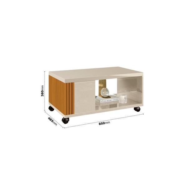 Imagem de Mesa de Centro Prática Off White Cedro 17955 EDN