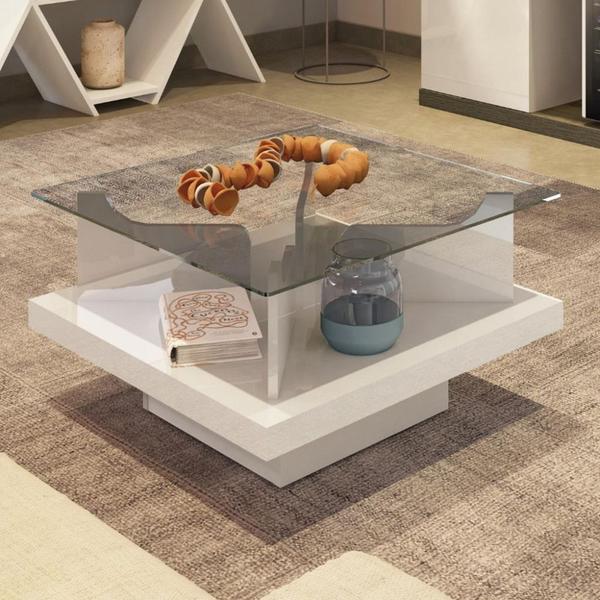 Imagem de Mesa de Centro Quadrada 70cm Clear Artely