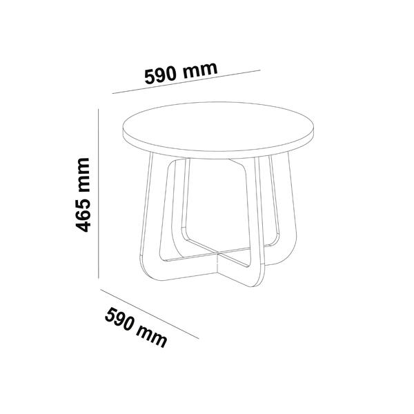 Imagem de Mesa De Centro Redonda Em MDF Artely Jasmin Cor Menta com Carvalho