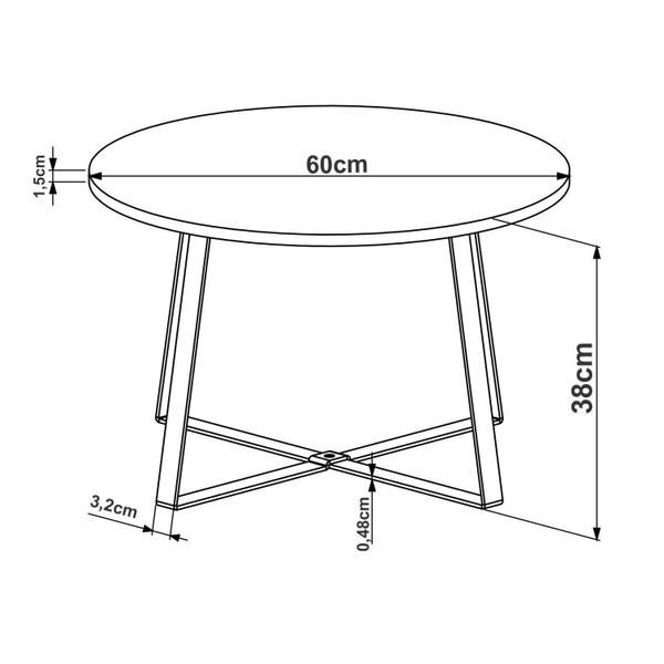 Imagem de Mesa de Centro Redonda Industrial Artesano