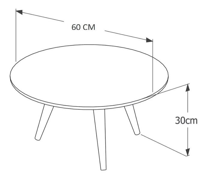 Imagem de Mesa de Centro Redonda para Sala de Estar em MDF