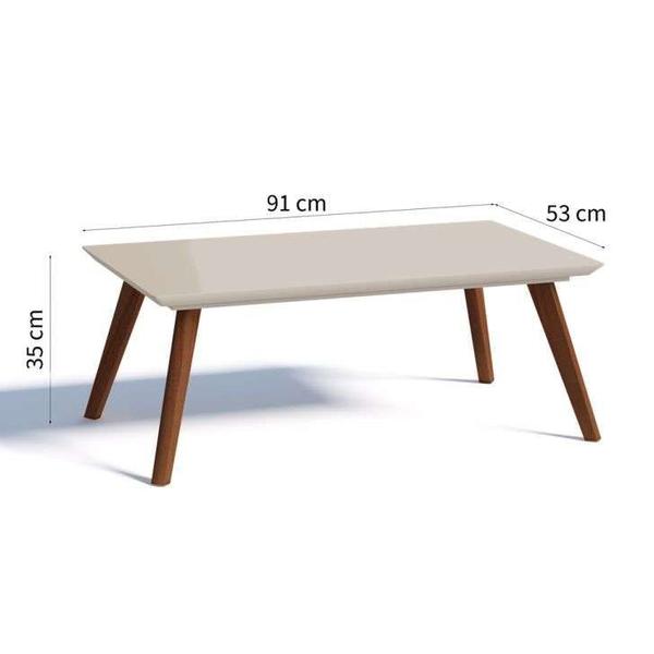 Imagem de Mesa de Centro Retangular CBraçoem Off White