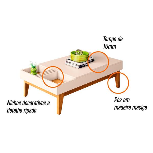 Imagem de Mesa de Centro Retangular HB Móveis Vitta