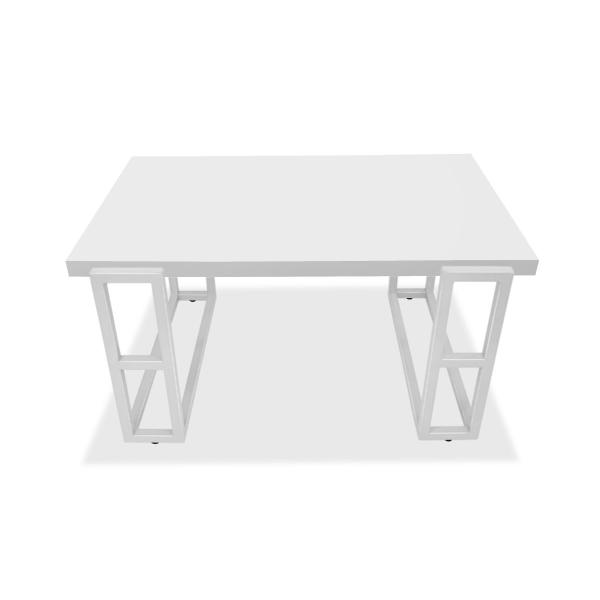 Imagem de Mesa De Centro Retangular Para Sala Brienz Branco e Branco