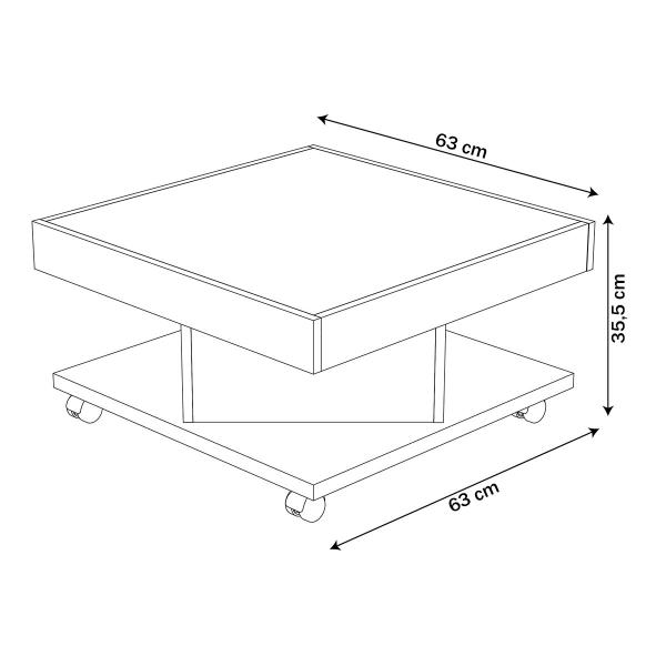 Imagem de Mesa de Centro Saara Cinamomo/Off White - Pnr Móveis