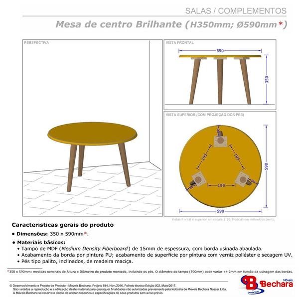 Imagem de Mesa de Centro Sala de Estar Brilhante Cor Cinamomo