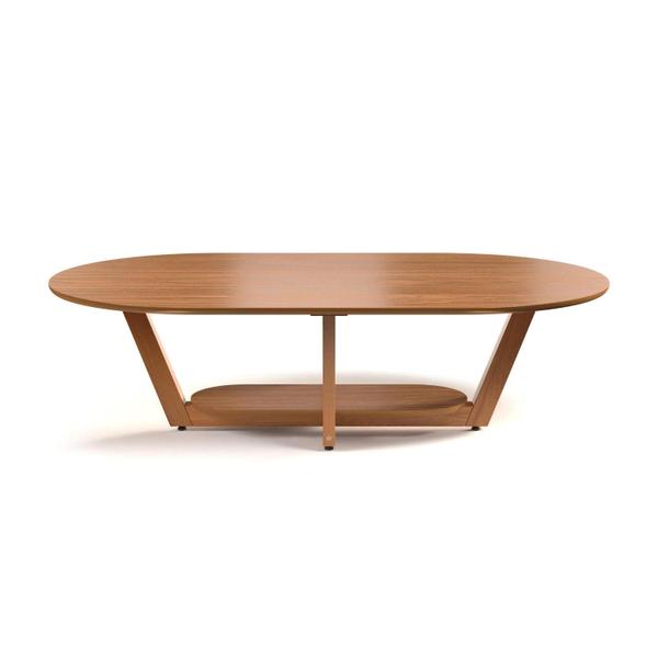 Imagem de Mesa De Centro Sala De Estar Mdf Rustica Elegance Oval Novas