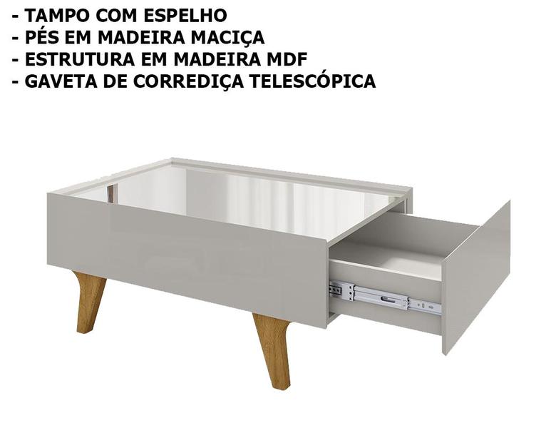 Imagem de Mesa de centro sena off white em mdf 