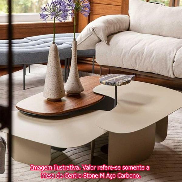 Imagem de Mesa de Centro Stone G Aço Carbono Marrom - 74276