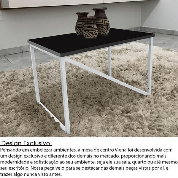 Imagem de Mesa De Centro Viena Retangular Para Sala Decor Madeira MDF Compacta