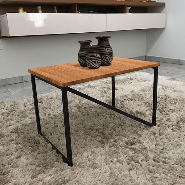 Imagem de Mesa De Centro Viena Retangular Para Sala Decor Madeira MDF Compacta