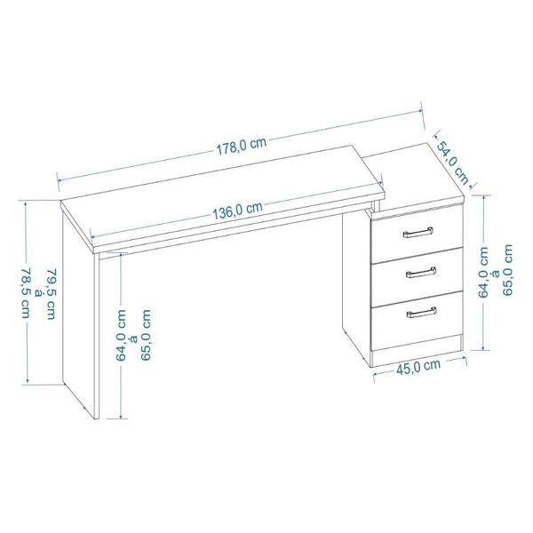 Imagem de Mesa De Computador Gamer DRX 5000 Cor Preto E Vermelho