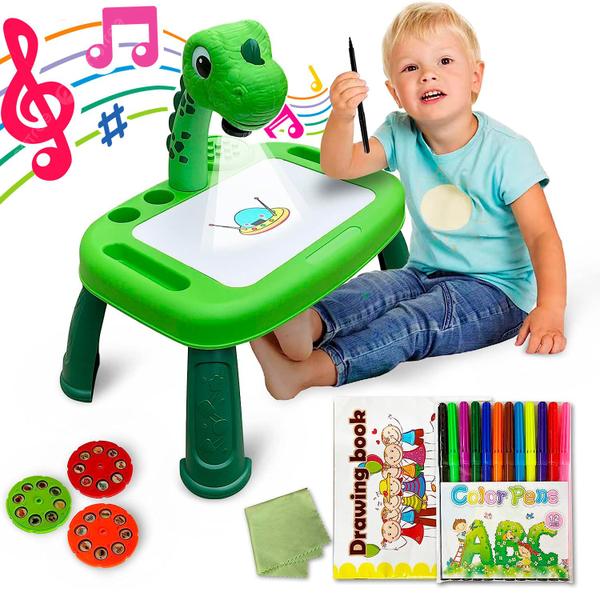 Imagem de Mesa De Desenhar Criativa Projetora Educativa Infantil Dino - Dm Toys