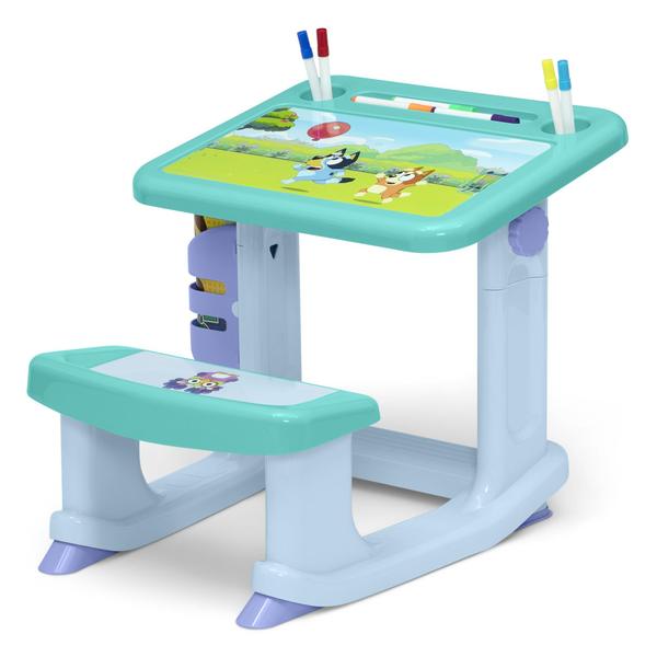 Imagem de Mesa de desenho Delta Children Bluey com 10 marcadores e livro