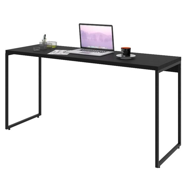 Imagem de Mesa de Escritório Escrivaninha 150cm Dynamica Industrial C08 Preto Ônix - Mpozenato