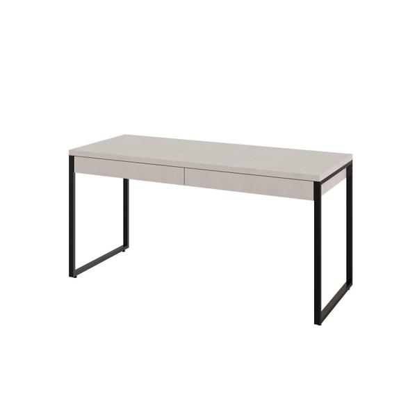 Imagem de Mesa de Escritório Industrial Kuadra 2 Gavetas 150 cm - Branco/Preto