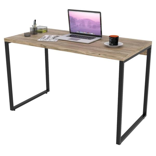 Imagem de Mesa de Escritório Office 120cm Estilo Industrial Prisma C08 Carvalho - Mpozenato