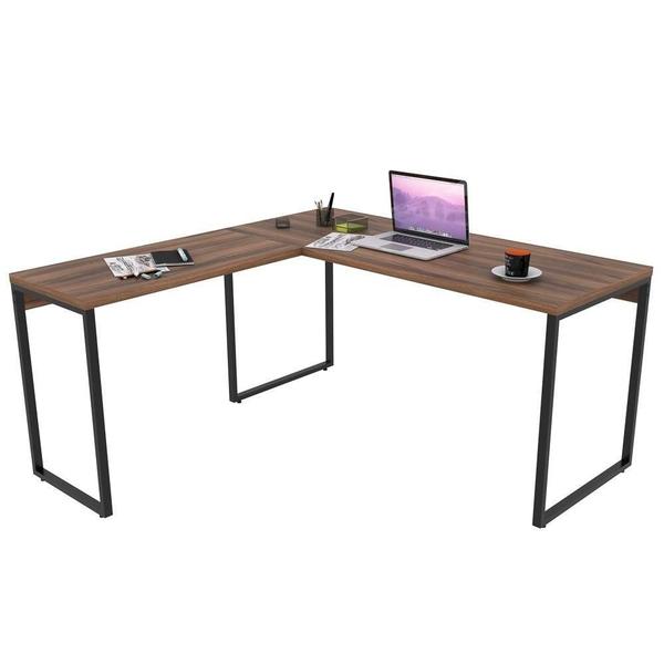 Imagem de Mesa De Escritório Office Em L 150x150cm Nogal