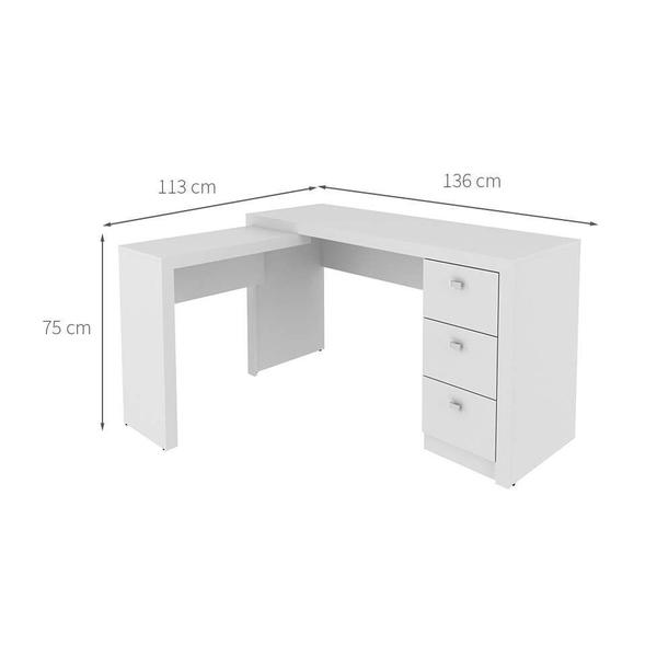 Imagem de Mesa de Escritório Oli 3 GV Branca