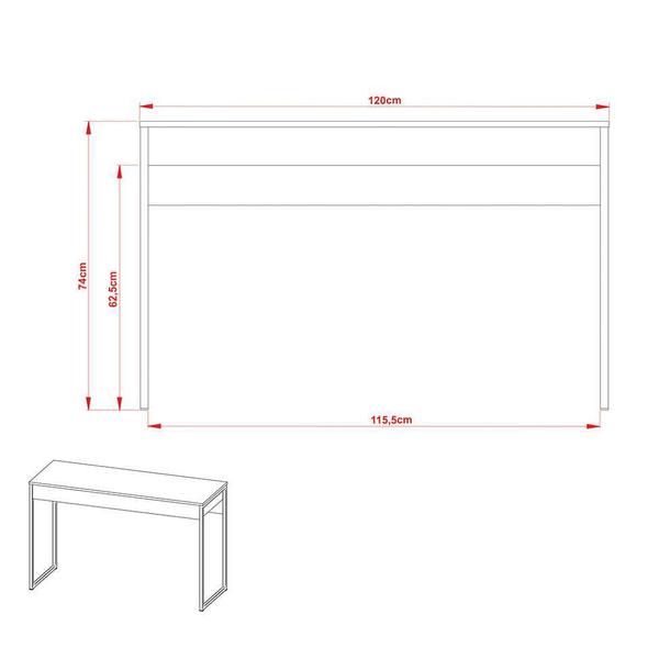 Imagem de Mesa de Escritório Pandora Amêndoa e Preta