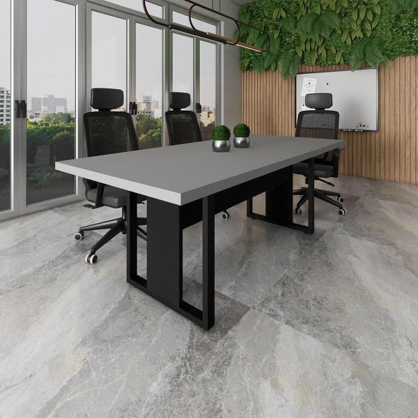 Mesa de Escritório Reunião 2,00m Pé Metal Quadro F5 Office - F5 Office G Imagem de Mesa de Escritório Reunião 2,00m Pé Metal Quadro F5 Office