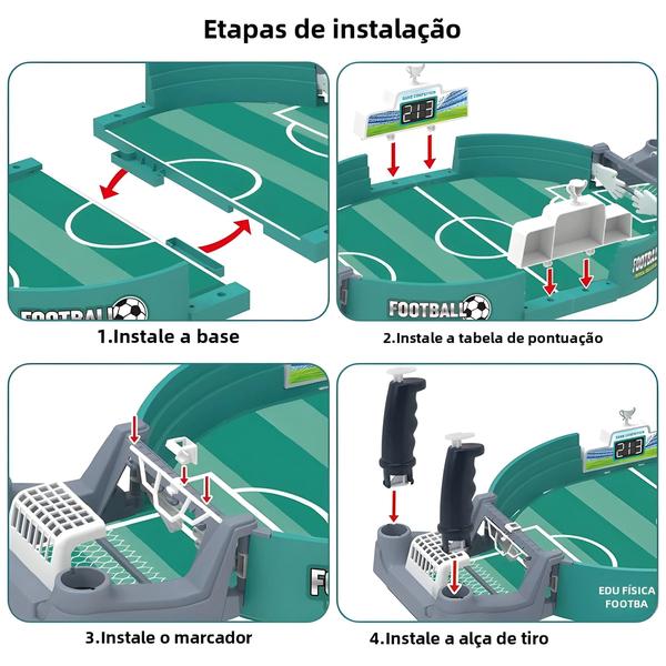 Imagem de Mesa de Futebol de Mesa Portátil para Crianças - Jogo de Tabuleiro para Festa Familiar