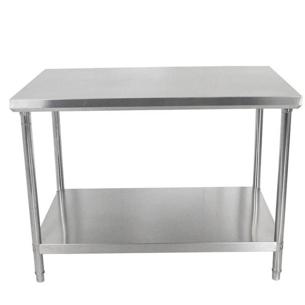 Imagem de Mesa de Inox Bancada de 100X70x85cm c/ Prateleira Lisa FrigoPro