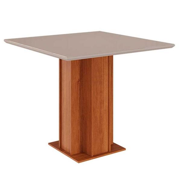 Imagem de Mesa de Jantar 100% Mdf Sophia 95x95 Tampo Em MDF/Vidro Cinamomo/Off White - CIMOL MOVEIS