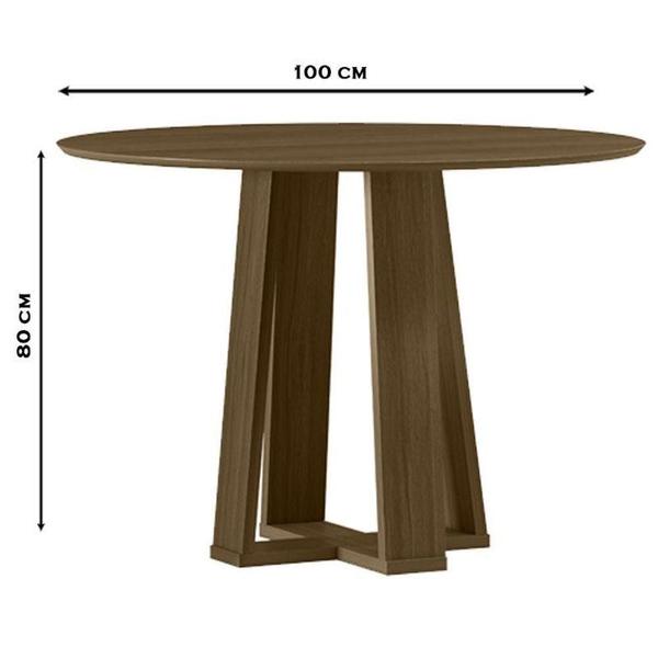 Imagem de Mesa De Jantar 100x100 Cm Isabela Sem Vidro Imbuia - New Ceval