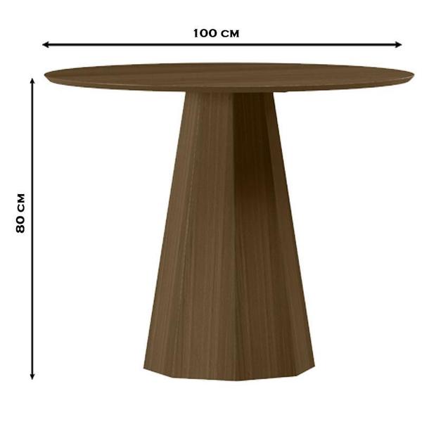 Imagem de Mesa de Jantar 100x100 cm Isis sem Vidro Imbuia   New Ceval