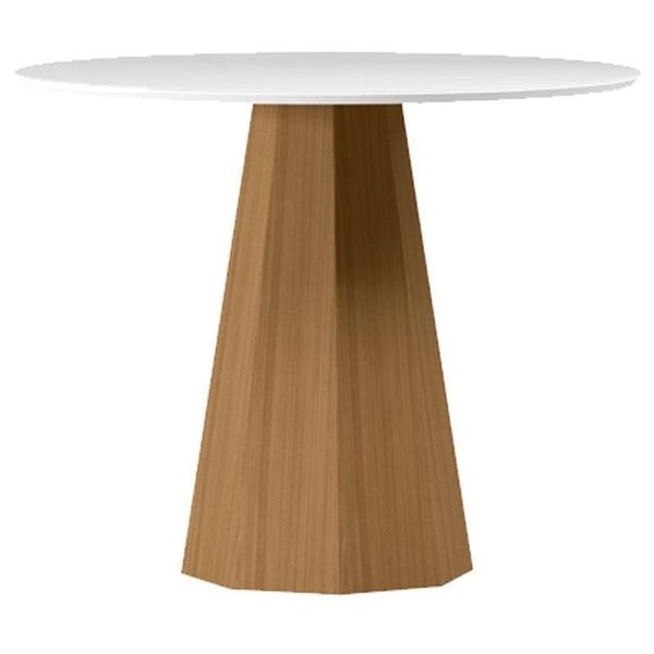 Imagem de Mesa De Jantar 120x120 Cm Isis Com Vidro Ype Off White - New Ceval