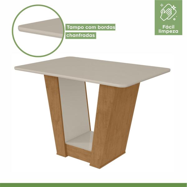 Imagem de Mesa de Jantar 120x80cm Tampo MDF Apogeu