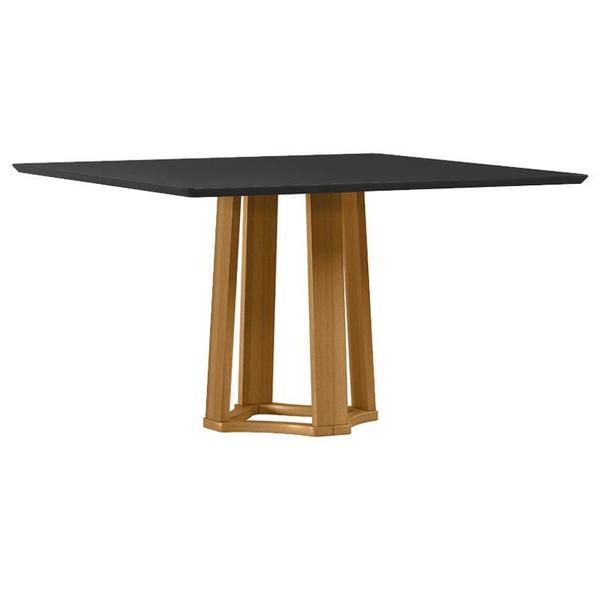 Imagem de Mesa de Jantar 135x135 cm Treviso com Vidro Ype Preto  New Ceval