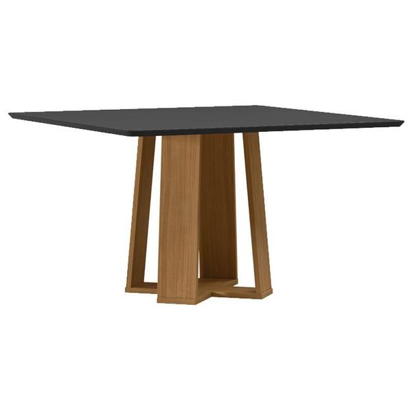 Imagem de Mesa de Jantar 135x135 cm Valência com Vidro Ype Preto  New Ceval