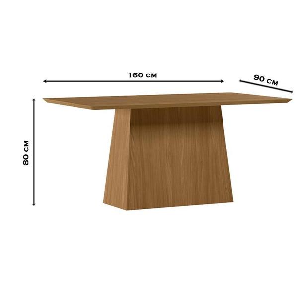 Imagem de Mesa de Jantar 160 cm Barbara sem Vidro Imbuia   New Ceval