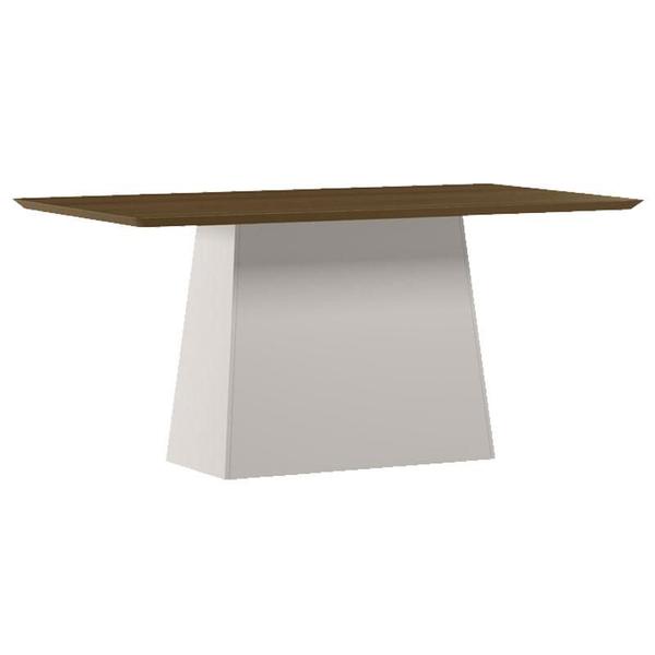 Imagem de Mesa de Jantar 160 cm Barbara sem Vidro Off White Imbuia  New Ceval