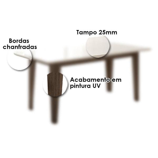 Imagem de Mesa de Jantar 160cm Liz Amêndoa Off White  Poliman