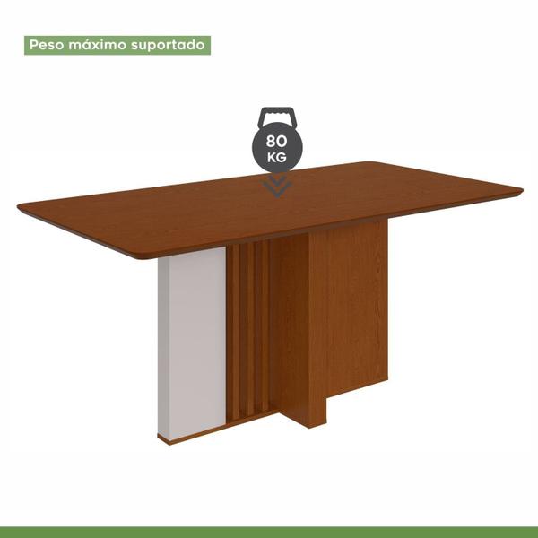 Imagem de Mesa de Jantar 170x90cm Tampo Mdf no Glass Astrid